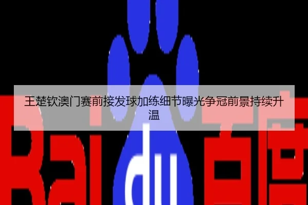 王楚钦澳门赛前接发球加练细节曝光争冠前景持续升温